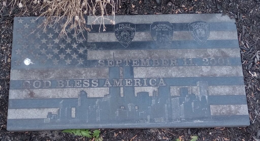 SEPTEMBER 11, 2001 GOD BLESS AMERICA MEMORIAL STONE A