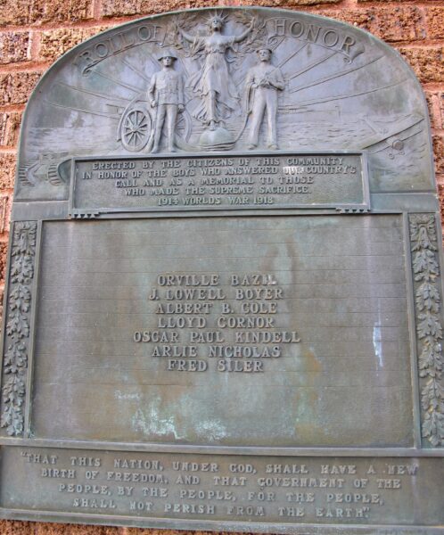 COVINGTON SUPREME SACRIFICE WORLD WAR MEMORIAL PLAQUE