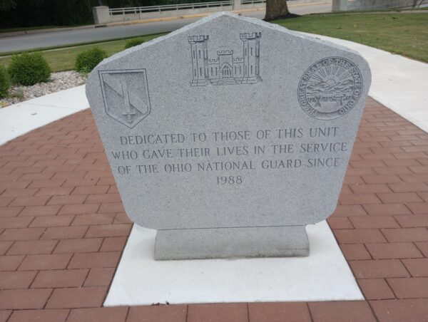 OHIO NATIONAL GUARD VETERANS MEMORIAL FRONT