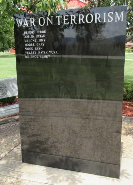 CHOCTAW NATION WAR ON TERRORISM MEMORIAL FRONT