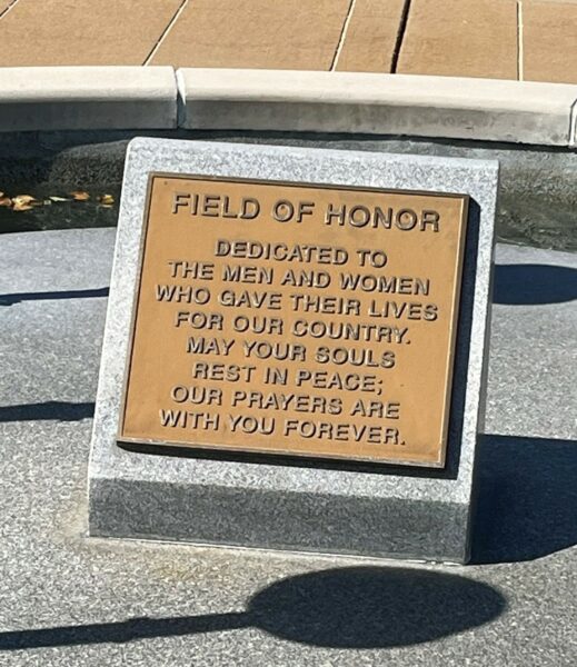 FIELD OF HONOR ULTIMATE SACRIFICE WAR MEMORIAL PLAQUE