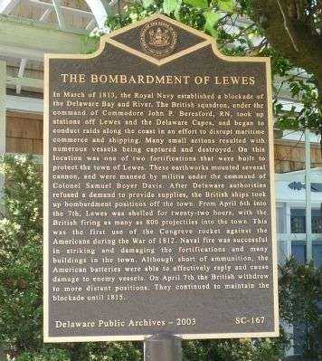 THE BOMBARDMENT OF LEWES MEMORIAL MARKER