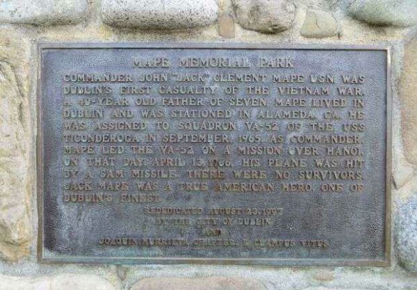 MAPLE MEMORIAL PARK PLAQUE