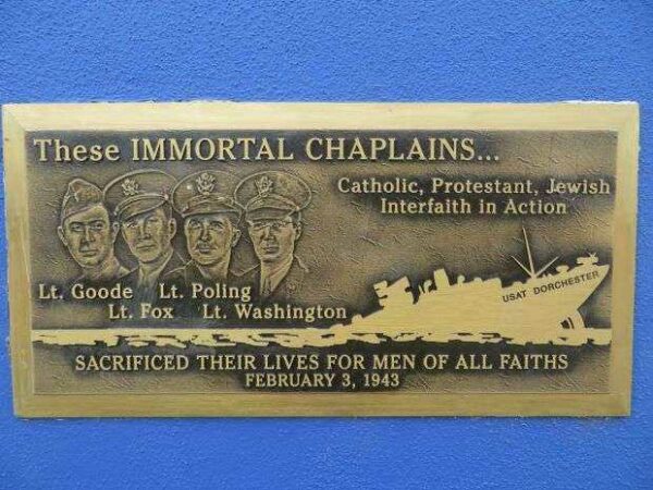 THESE IMMORTAL CHAPLAINS MEMORIAL PLAQUE