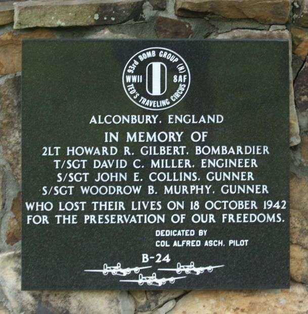 93RD BOMB GROUP (H) B-24 WAR MEMORIAL PLAQUE