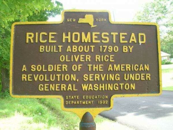 RICE HOMESTEAD REVOLUTIONARY WAR SOLDIER MEMORIAL MARKER