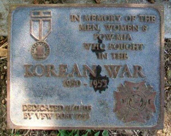 KOREAN WAR LIBERTY TREE MEMORIAL PLAQUE I