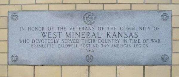 AMERICAN LEGION POST 349 MEMORIAL PLAQUE