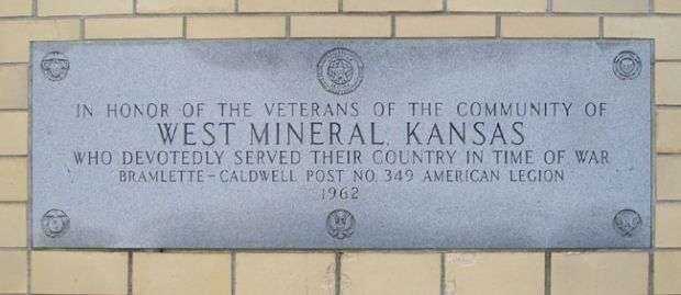AMERICAN LEGION POST 349 MEMORIAL PLAQUE