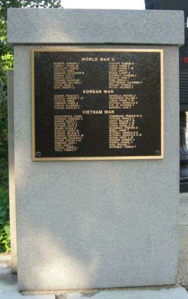 WESTERLY WORLD WAR II, KOREAN WAR AND VIETNAM WAR MEMORIAL PLAQUE II
