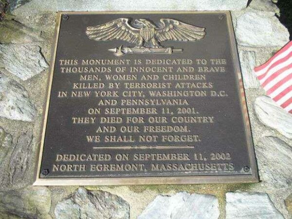 NORTH EGREMONT SEPTEMBER 11, 2001 WAR MEMORIAL