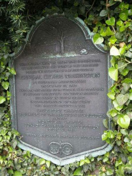 GENERAL GEORGE WASHINGTON’S TEMPORARY HEADQUARTERS MEMORIAL PLAQUE