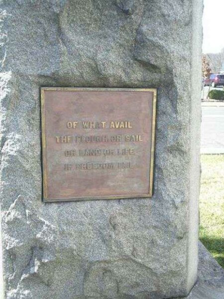 SPRINGFIELD MINUTEMAN MEMORIAL PLAQUE III