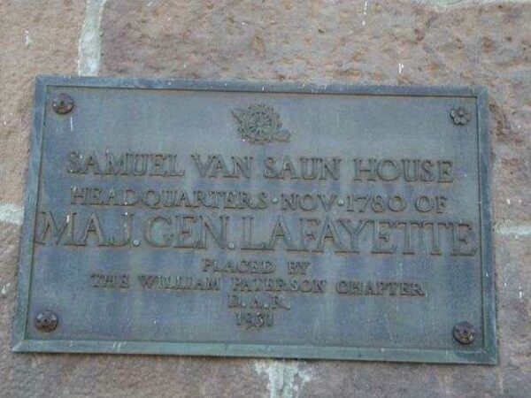 SAMUEL VAN SAUN HOUSE REVOLUTIONARY WAR MEMORIAL PLAQUE