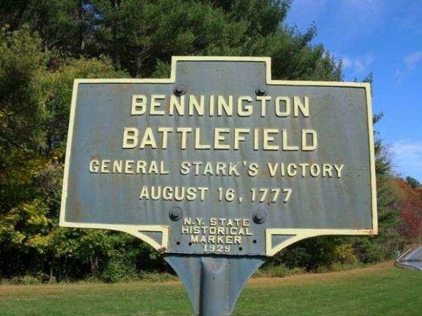 BENNINGTON BATTLEFIELD REVOLUTIONARY WAR MEMORIAL MARKER
