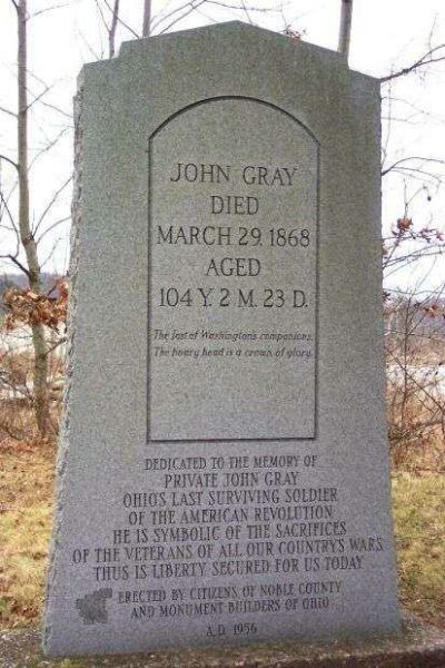 JOHN GRAY REVOLUTIONARY SOLDIER MEMORIAL