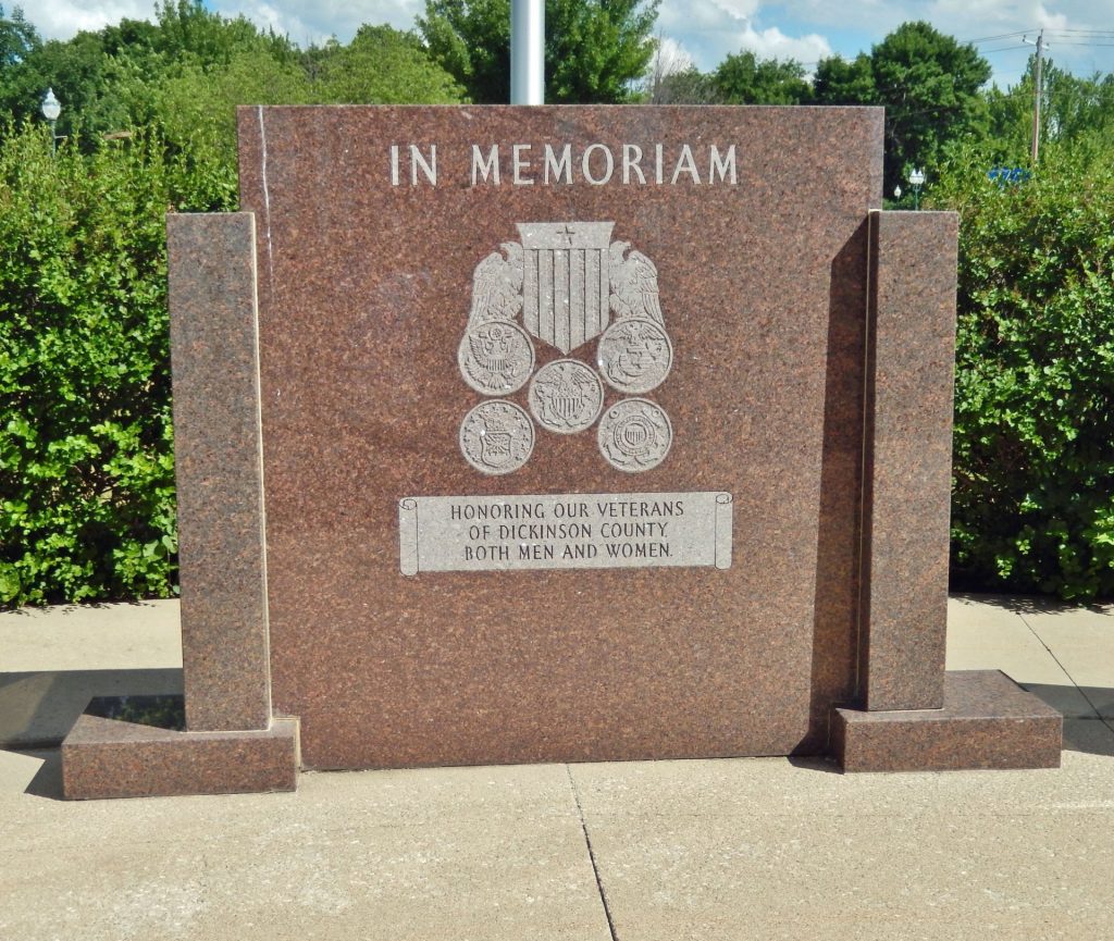 DICKINSON COUNTY VETERANS MEMORIAL CENTER STONE