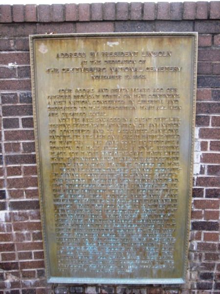 MUSCATINE ADDRESS BY PRESIDENT LINCOLN MEMORIAL PLAQUE