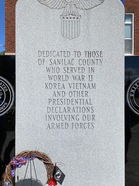 SANILAC COUNTY WAR VETERANS MEMORIAL CENTER STONE