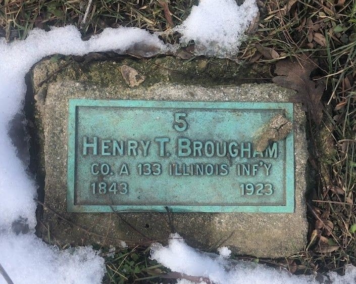 HENRY T. BROUGHAM WAR MEMORIAL CEMETERY STONE