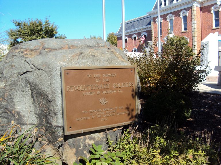 REVOLUTIONARY SOLDIERS BURIED IN MORROW CO. MEMORIAL