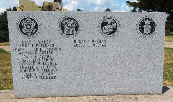 WESTSIDE WAR VETERANS MEMORIAL RIGHT SIDE