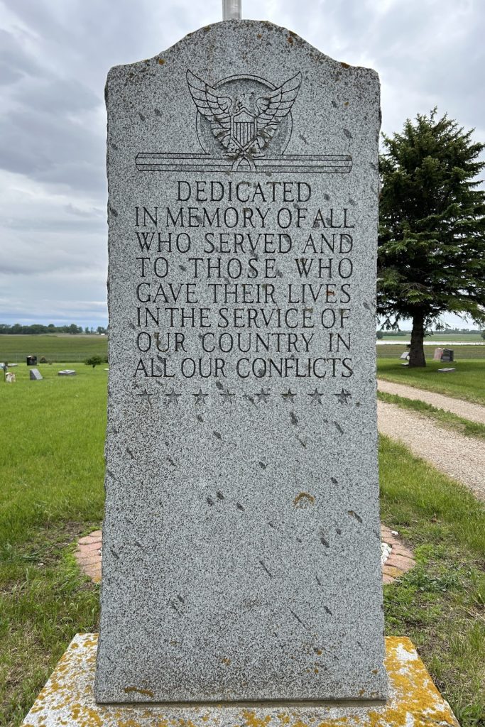 COLMAN CEMETERY SUPREME SACRIFICE WAR MEMORIAL