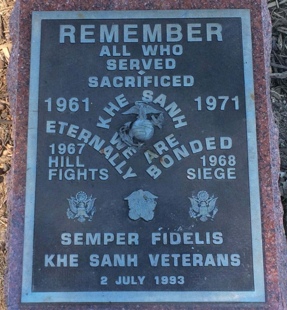 KHE SANH VETERANS WAR MEMORIAL TREE PLAQUE FORT MYER