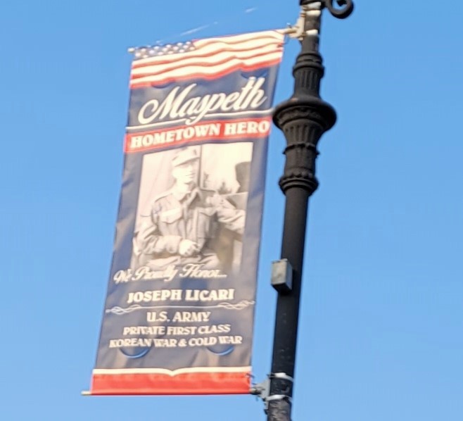 MASPETH HOMETOWN HERO JOSEPH LICARI MEMORIAL BANNER