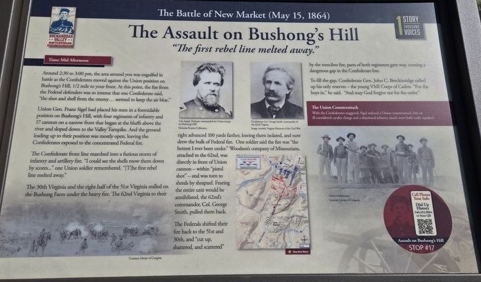 THE ASSAULT ON BUSHONG’S HILL WAR MEMORIAL PANEL
