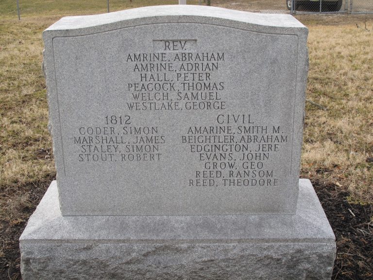 U.S. WAR VETERANS RESTING HERE MEMORIAL BACK