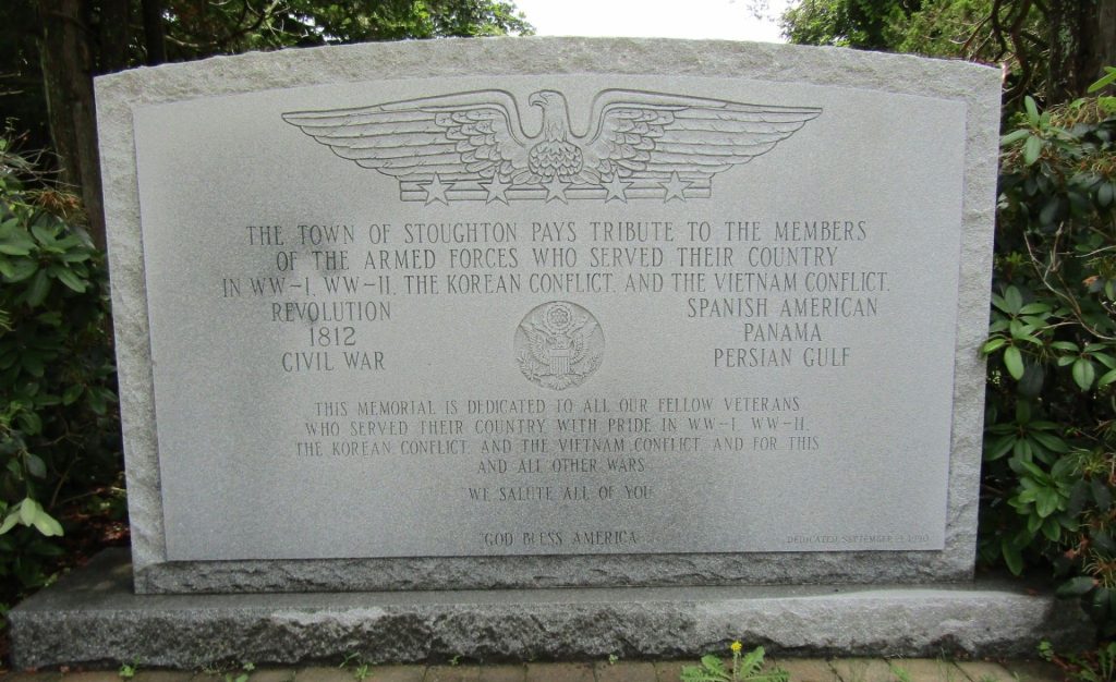 TOWN OF STOUGHTON ARMED FORCES WAR MEMORIAL
