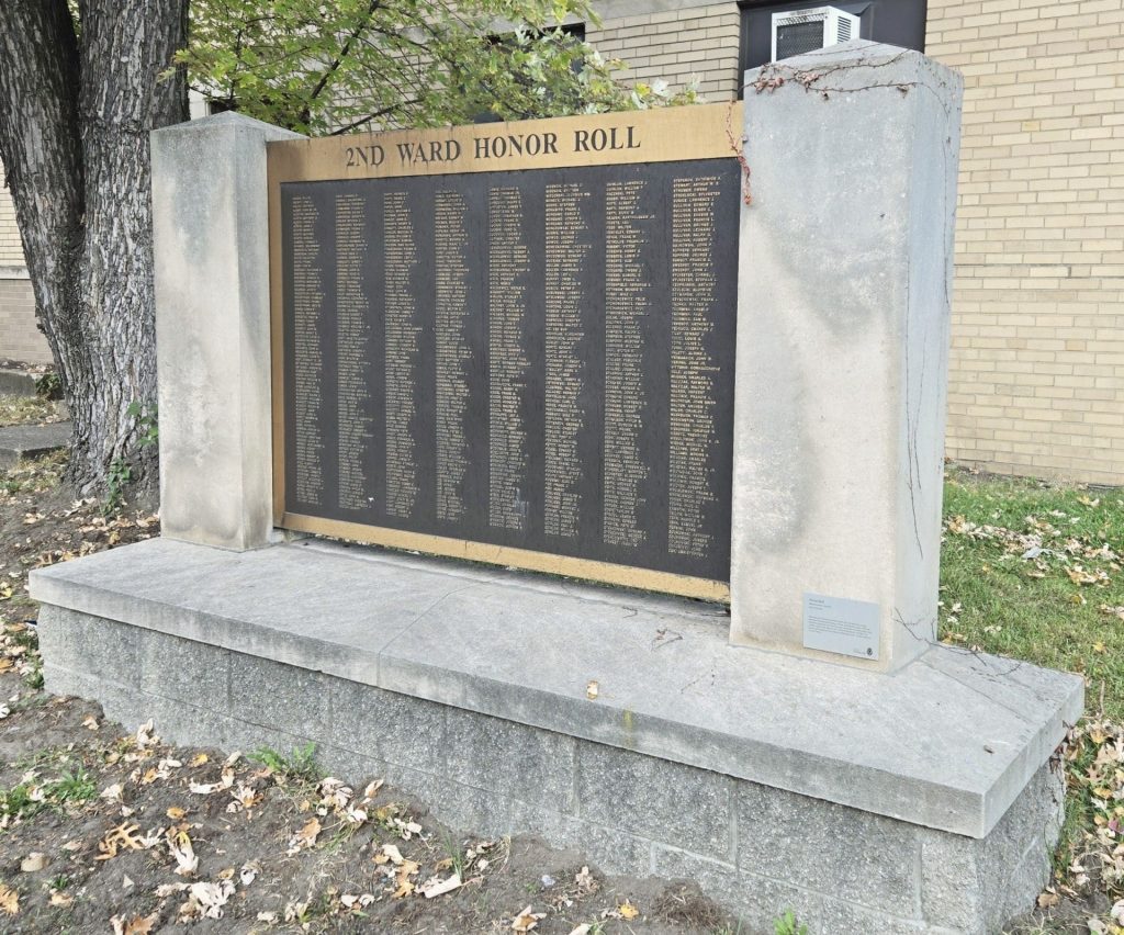 2ND WARD HONOR ROLL ARMED FORCES MEMORIAL