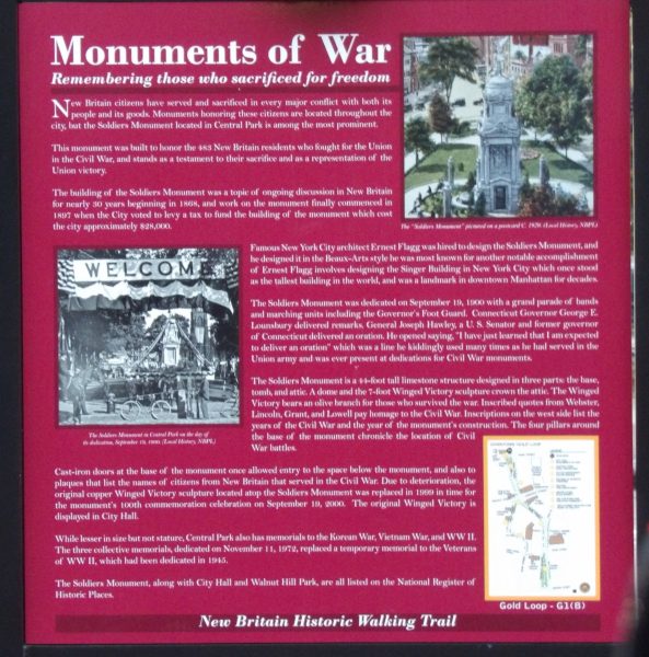 MONUMENTS OF WAR MEMORIAL PLAQUE