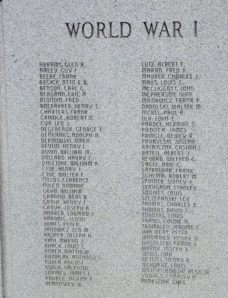 BAY COUNTY VETERANS SUPREME SACRIFICE WAR MEMORIAL STONE B