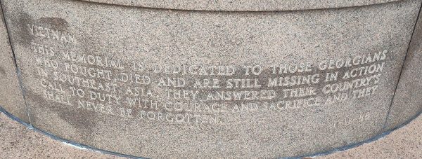 GEORGIANS VIETNAM VETERANS MEMORIAL DEDICATION STONE