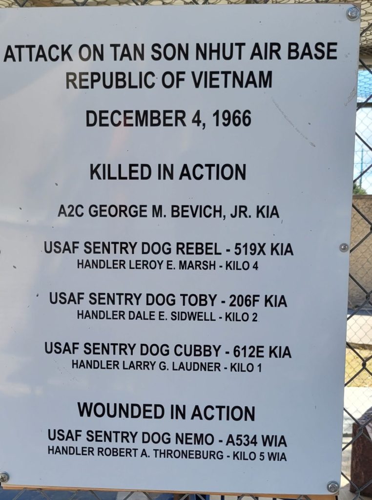 HERO SENTRY DOG: NEMO A534 WAR MEMORIAL PLAQUE C