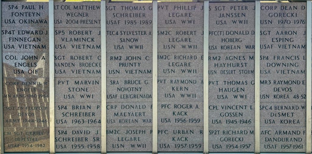 MINNEOTA-GHENT-TAUNTON-VETERAN’S MEMORIAL BRICKS SECTION M