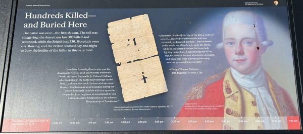 HUNDREDS KILLED-AND BURIED HERE REVOLUTIONARY WAR MEMORIAL PANEL