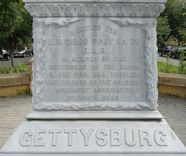 WHITE BEAR CIVIL WAR MEMORIAL SIDE A