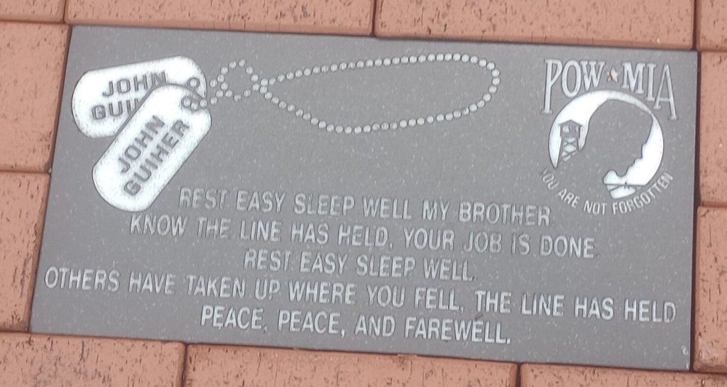 POW-MIA MEMORIAL REFLECTING POND PAVER B