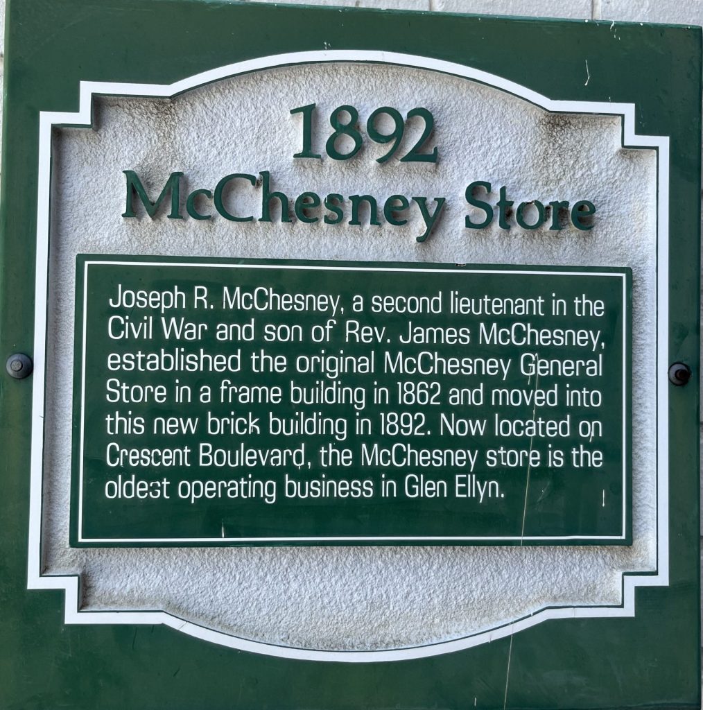 1892 MCCHESNEY STONE MEMORIAL PLAQUE