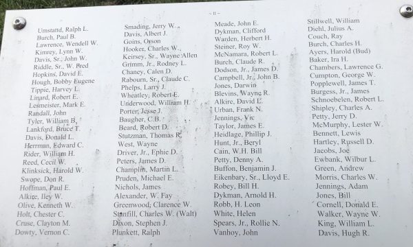 BATES COUNTY VETERANS TRIBUTE MEMORIAL PLAQUE B