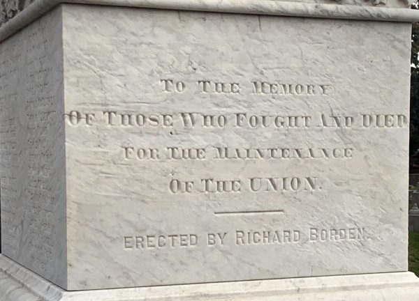 RICHARD BORDEN CIVIL WAR MEMORIAL STONE
