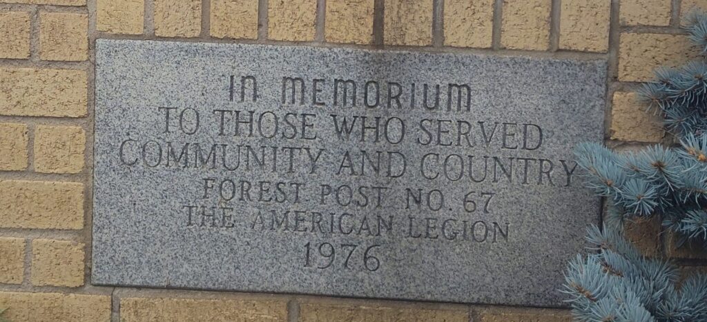 AMERICAN LEGION POST NO. 67 VETERANS MEMORIAL FLAGPOLE STONE