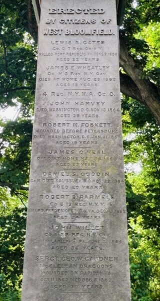 CITIZENS OF WEST BLOOMFIELD SOLDIERS MONUMENT SIDE A